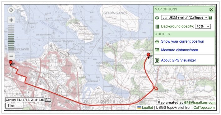 From a Google Maps route, to a small map
