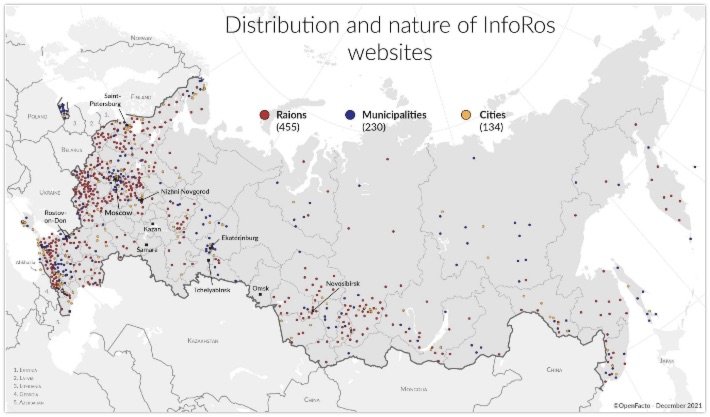 InfoRos websites throughout Russia - Image © by OpenFacto InfoRos websites throughout Russia - Image © by OpenFacto