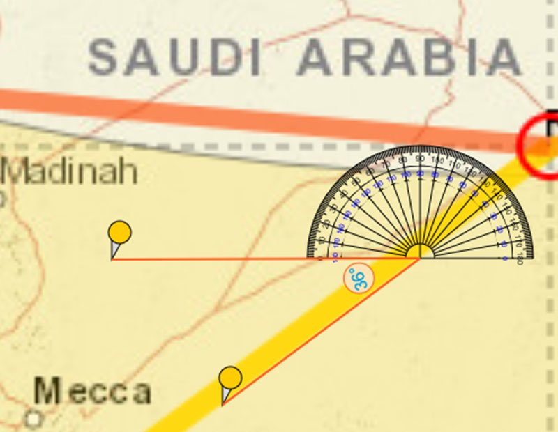 Using the online protractor