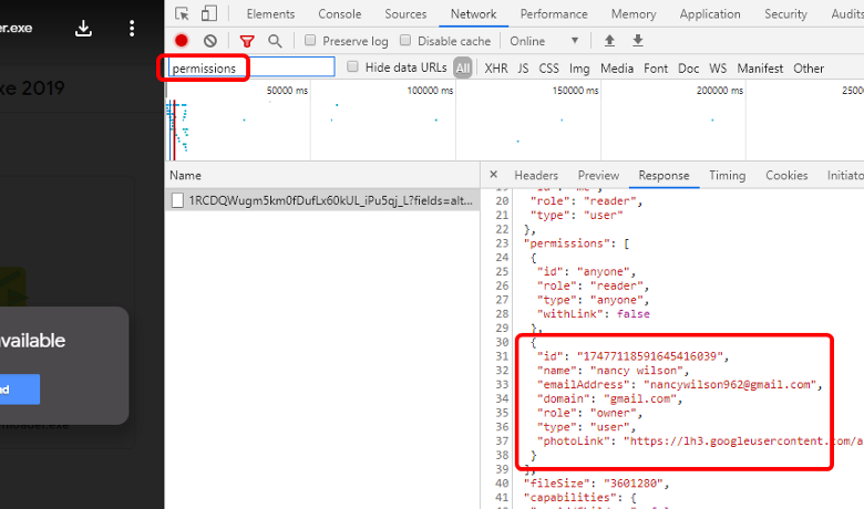 Finding owner information with a single click