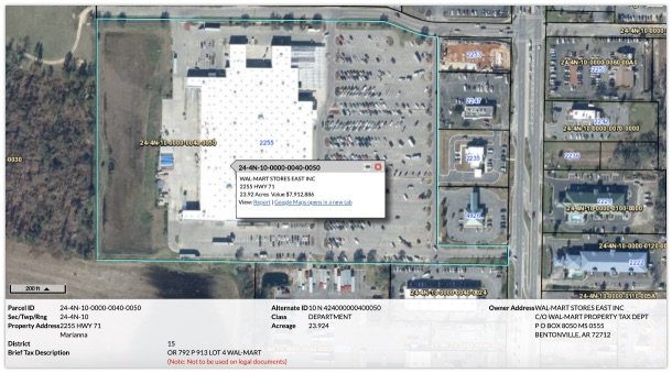 Property information and public records on the map