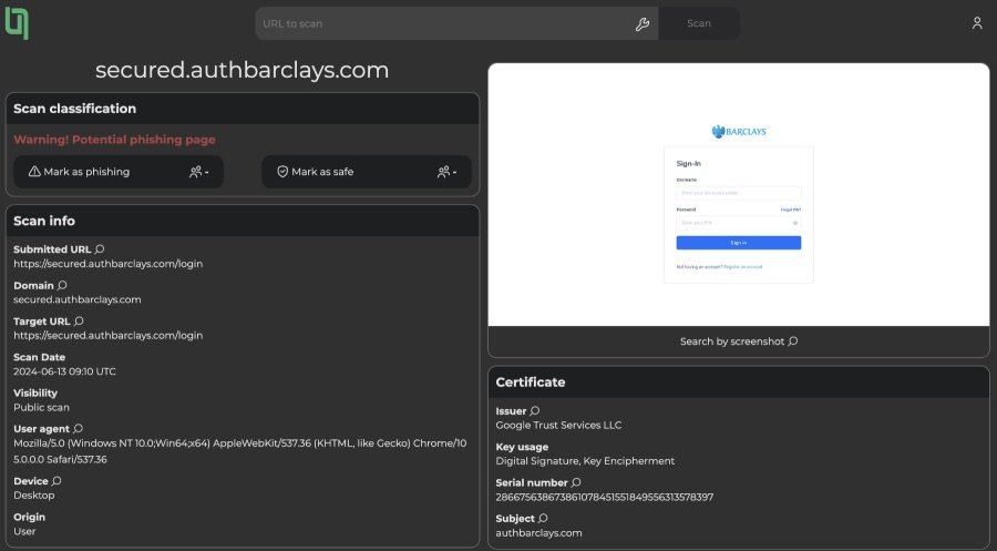 This domain looks phishy indeed!