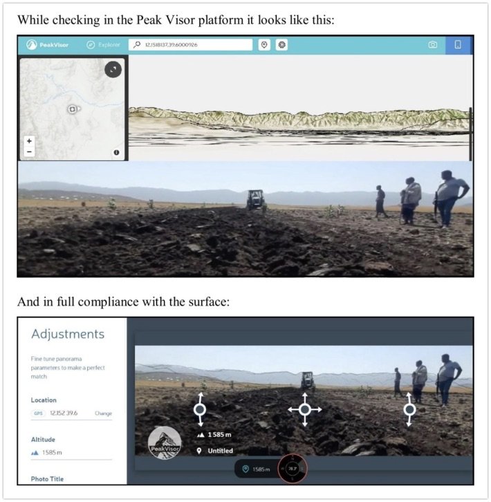 Using PeakVisor to verify a location