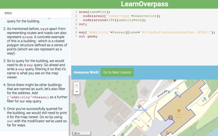 The basics of the OverPass API queries