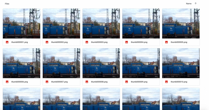Going over a video, frame by frame