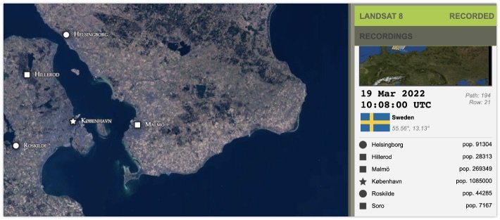 Watching Denmark being captured by Landsat 8 Watching Denmark being captured by Landsat 8