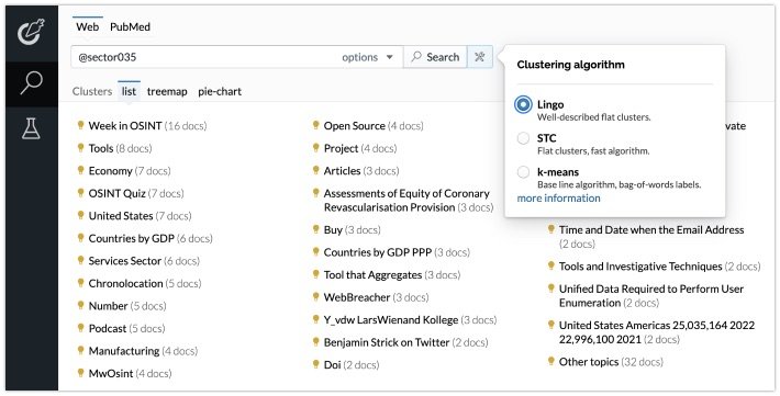 Trying different 'clustering algorithms'