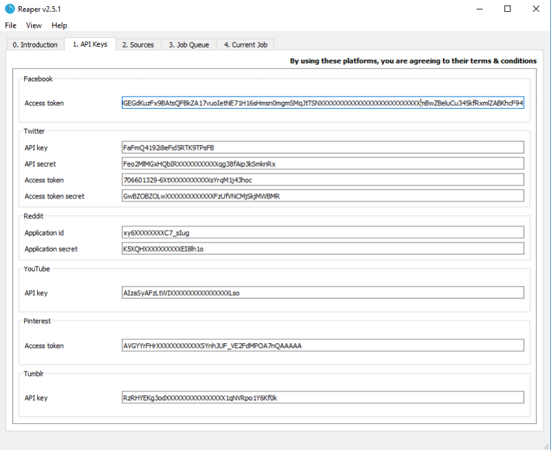 API settings in Reaper