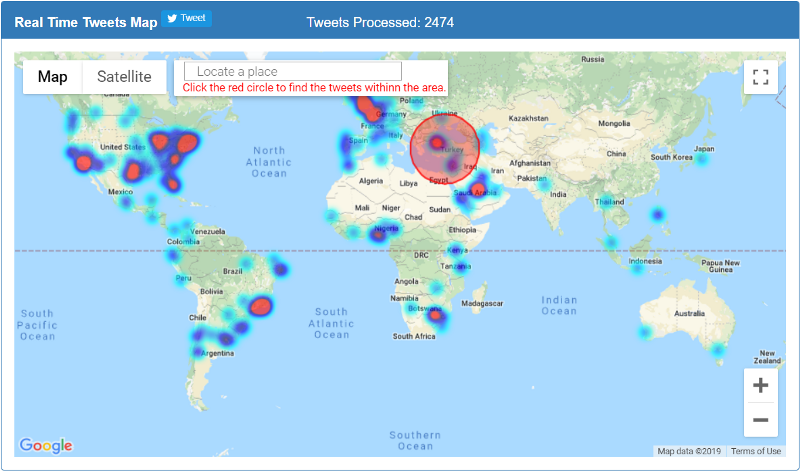 Live tweets from all over the world