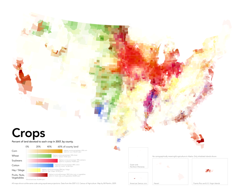 Using crops as a location indicator