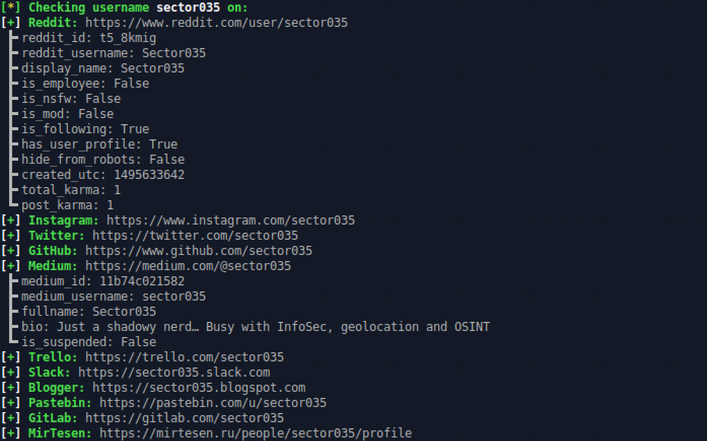 Extracting extra profile information