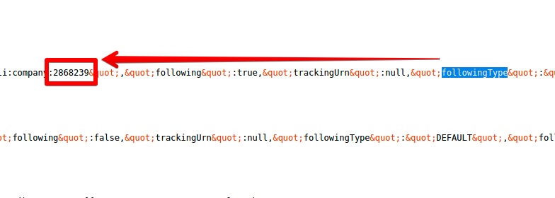 Finding LinkedIn ID's in the source code of a profile page