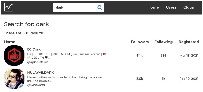 Searching for dark stuff on Clubhouse?