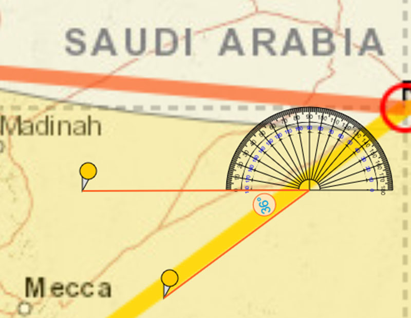 Using the online protractor