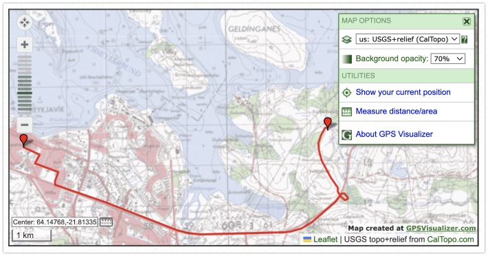 From a Google Maps route, to a small map