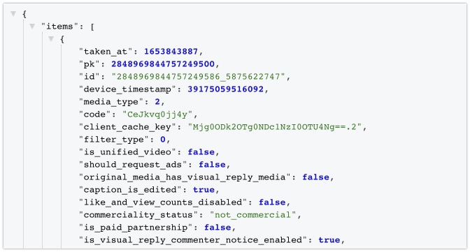 Retrieving JSON data from IG once more