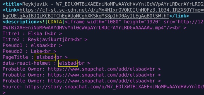 Looking for usernames in Snapchat Stories