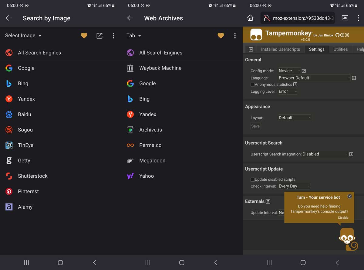 OSINT-y extensions on Android!