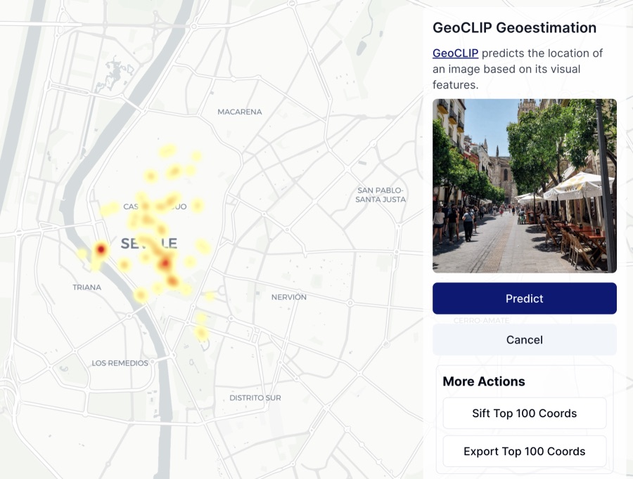 Using GeoCLIP to guestimate an easy Quiztime challenge