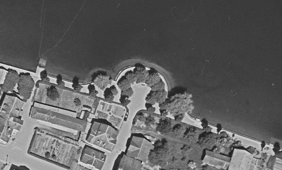 The water feature, as it was in 1945